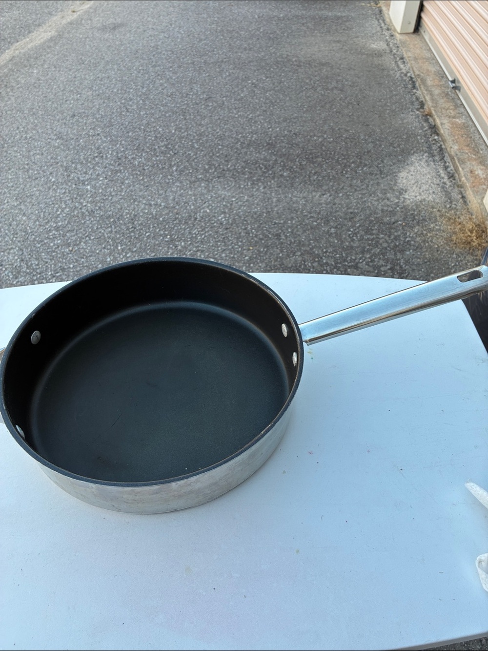 Wolfgang Puck Cafe Collection Stainless Steel Nonstick Fry Pan - Black Interior